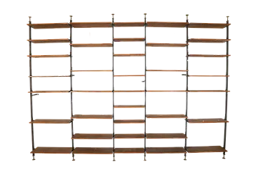 Libreria in mogano, anni '70