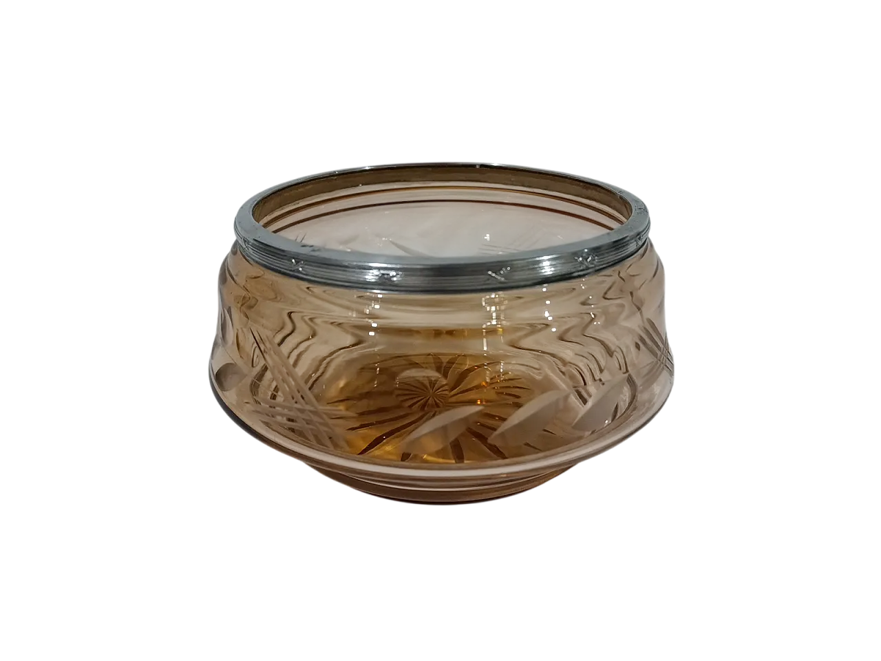 Table Centerpiece Murano Glass Bowl silver, 50s 26