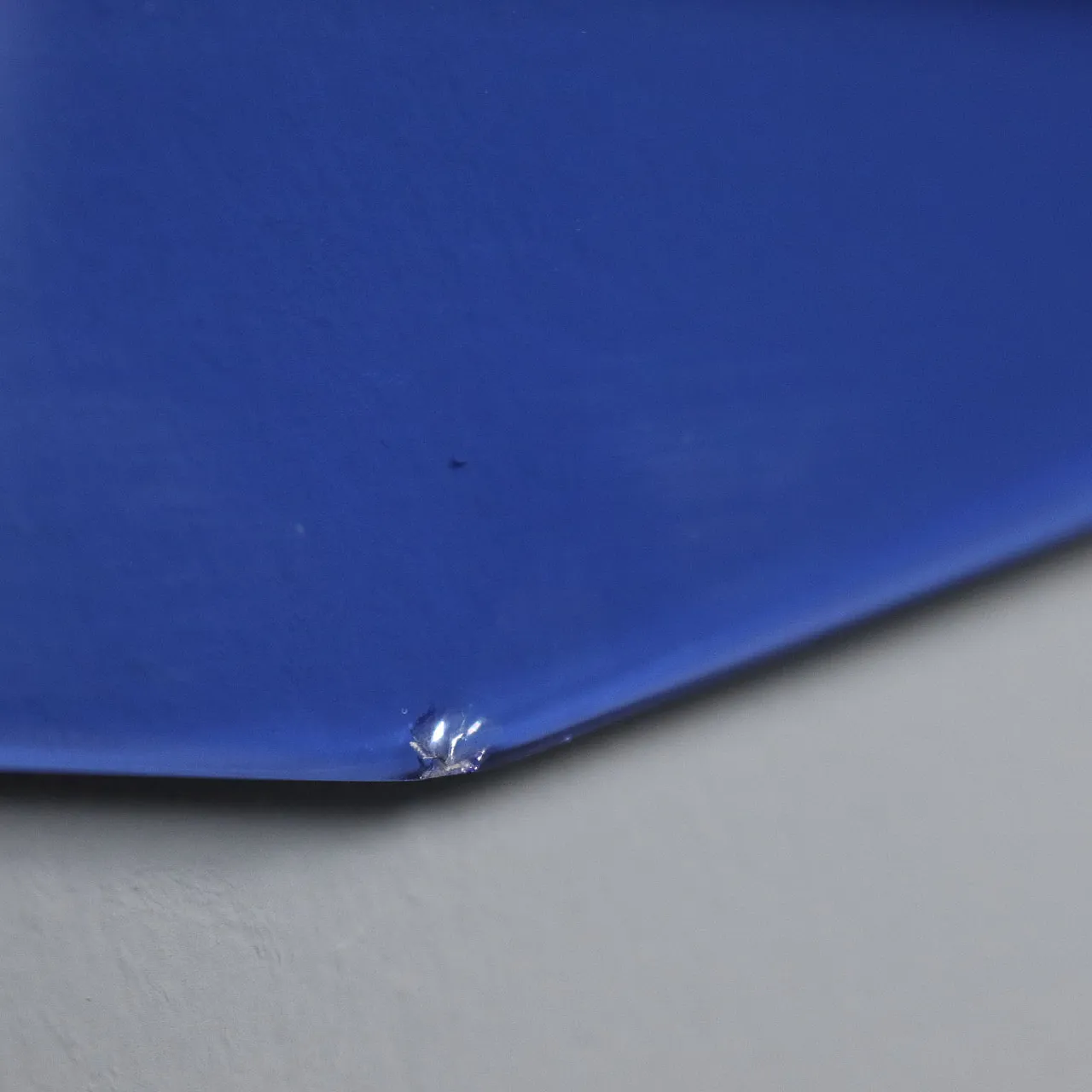 Specchio rettangolare con cornice in vetro blu, '900 7