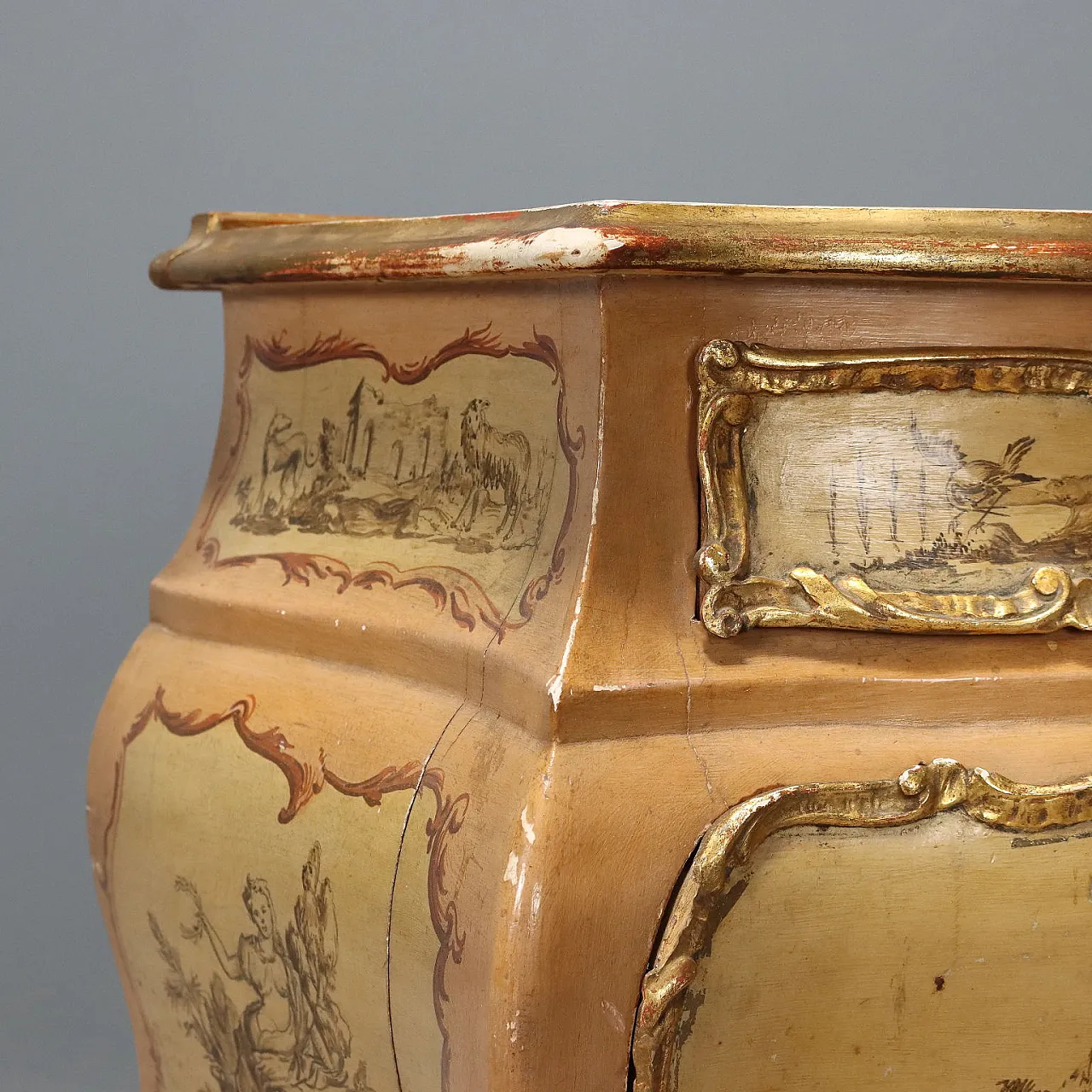 Pair of wooden bedside tables, early 20th century 5