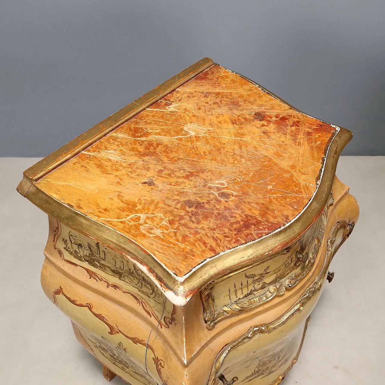 Pair of wooden bedside tables, early 20th century 10