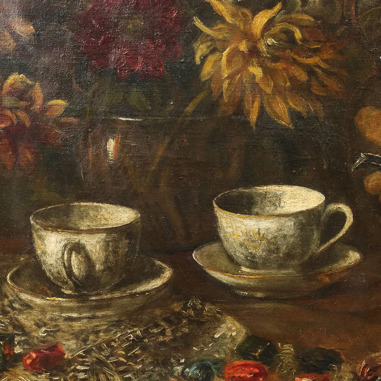 Oil on canvas with gilded frame, 19th century 5