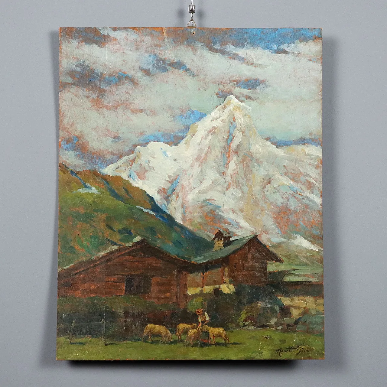 Landscape, oil painting on panel, 20th century 1