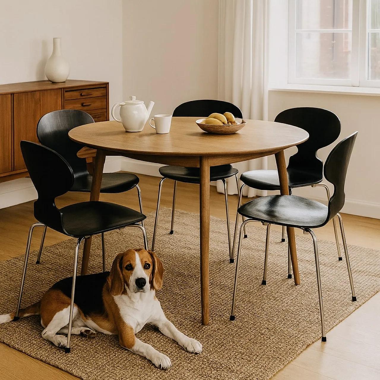 5 sedie di Fritz Hansen Ant per Arne Jacobsen, fine '900 2