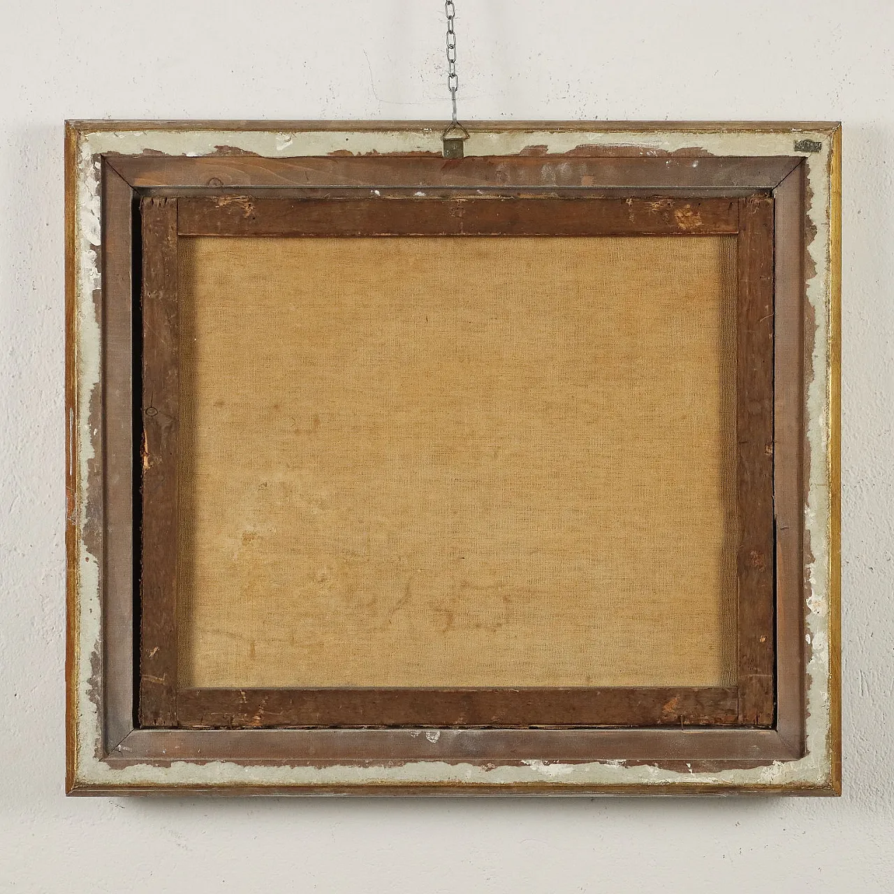 Paesaggio invernale con figure, dipinto a olio su tela, inizio '800 10