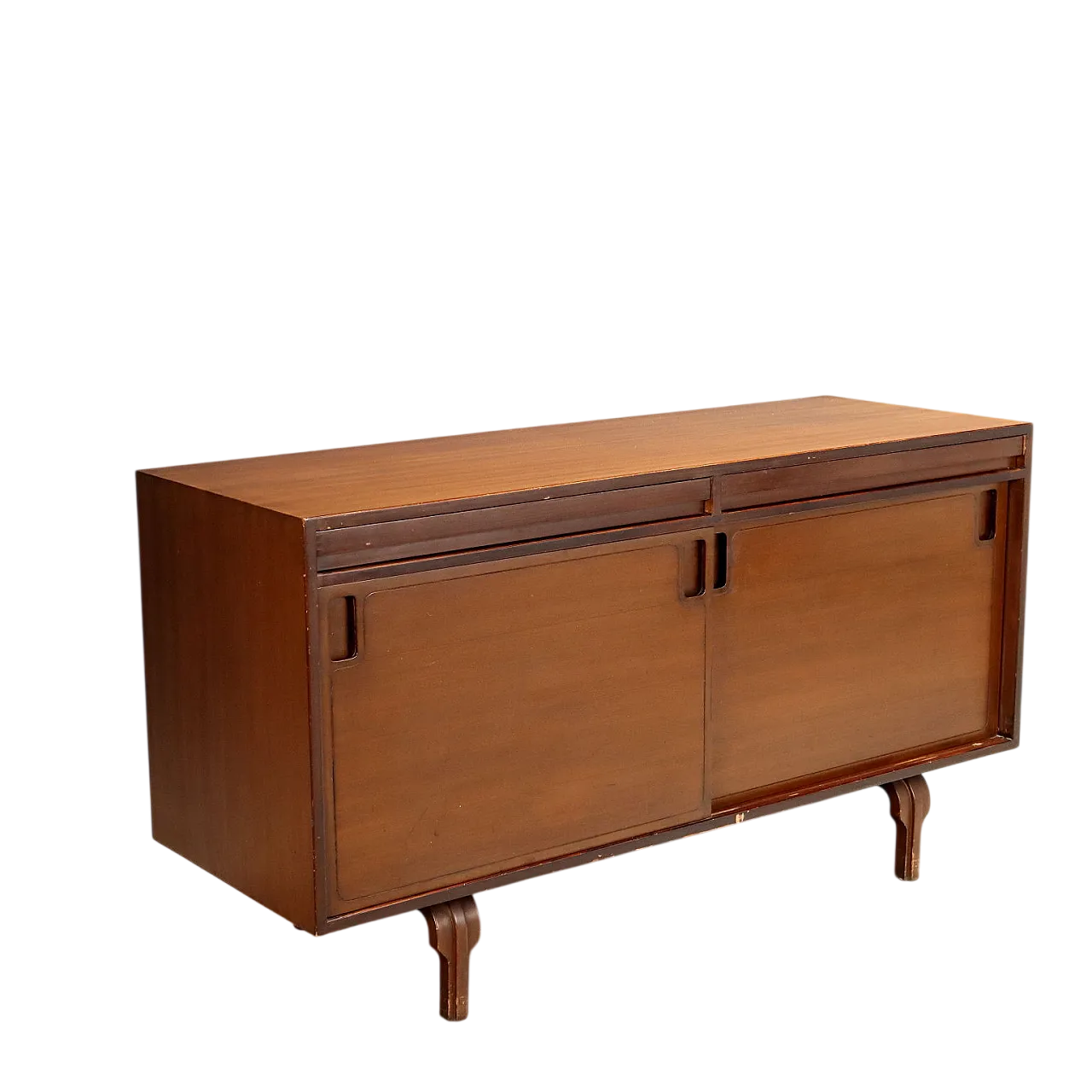 Sideboard with sliding doors and walnut veneer drawers, 20th century 8