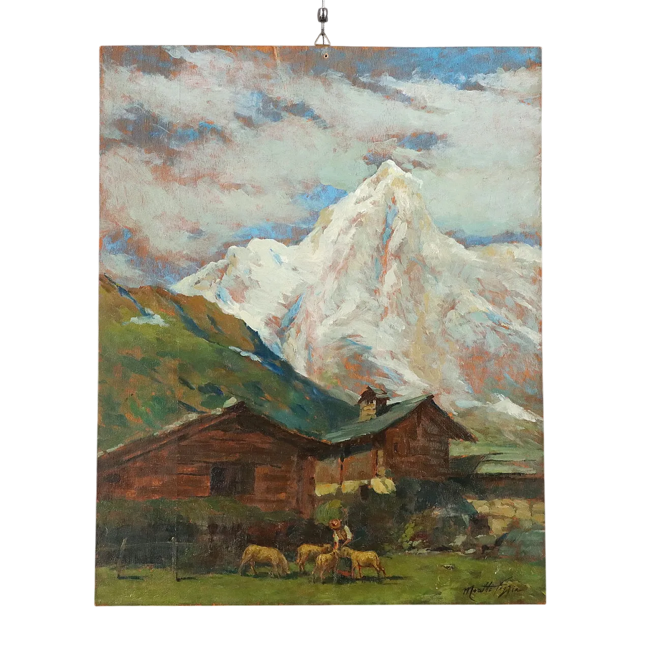 Landscape, oil painting on panel, 20th century 10