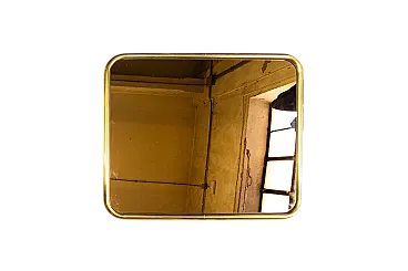 Mirror with gold anodized aluminum frame, 1970s
