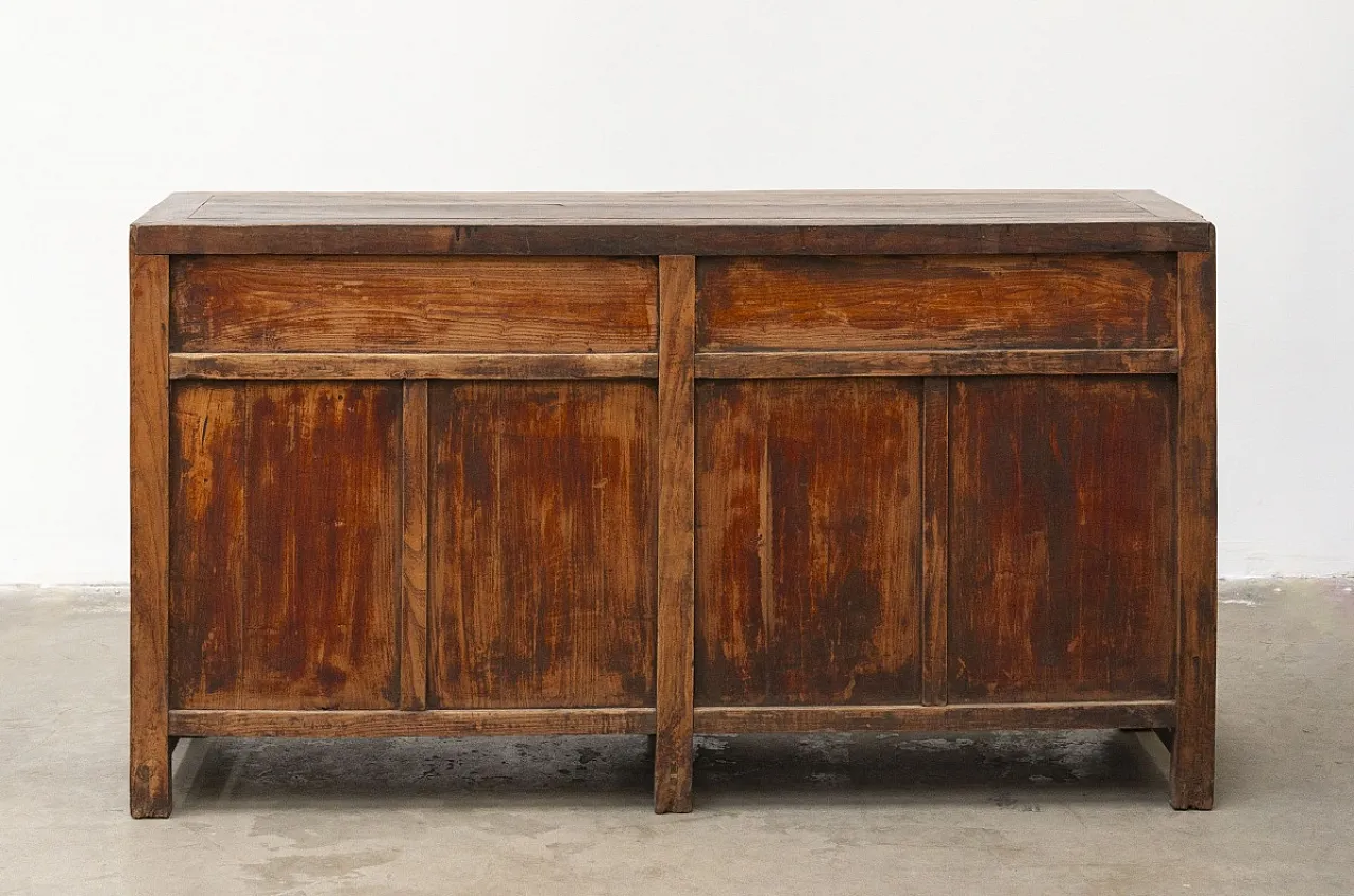 Credenza cinese in legno di olmo, primo '800 11