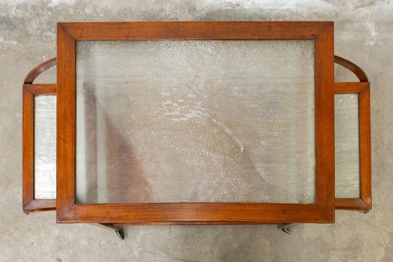 Carrello portavivande in legno di faggio massello, anni '50 8