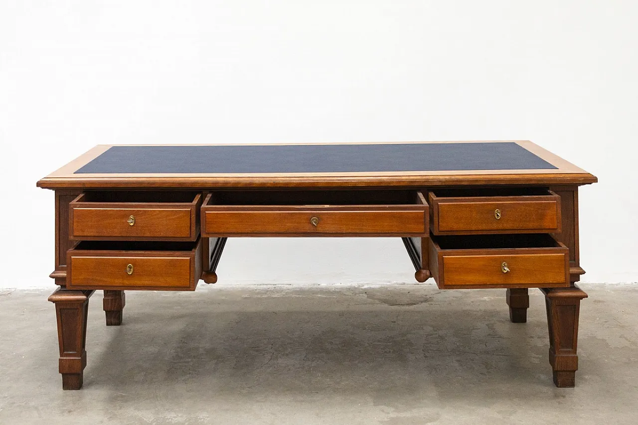 Scrivania ministeriale in legno di faggio massello, fine '900 4