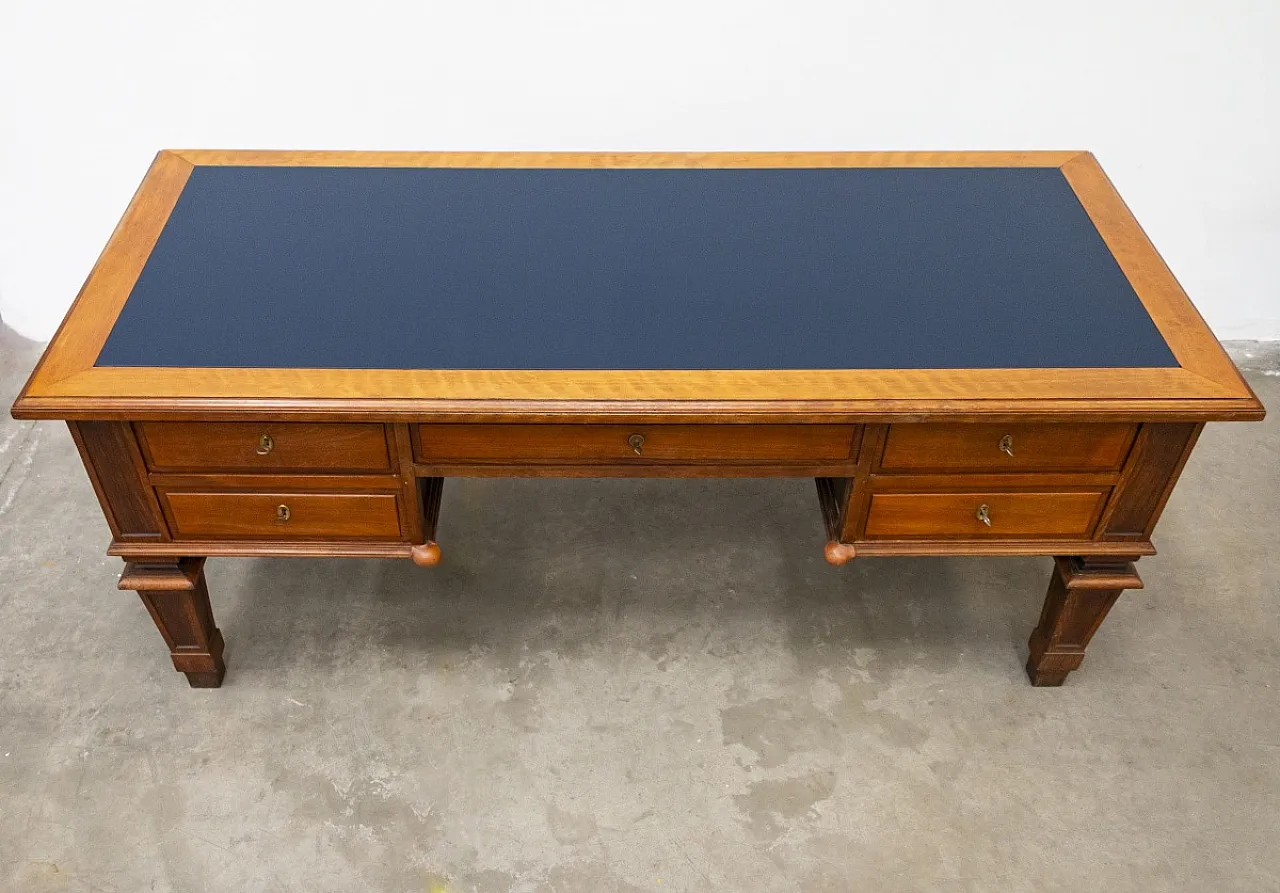 Scrivania ministeriale in legno di faggio massello, fine '900 6