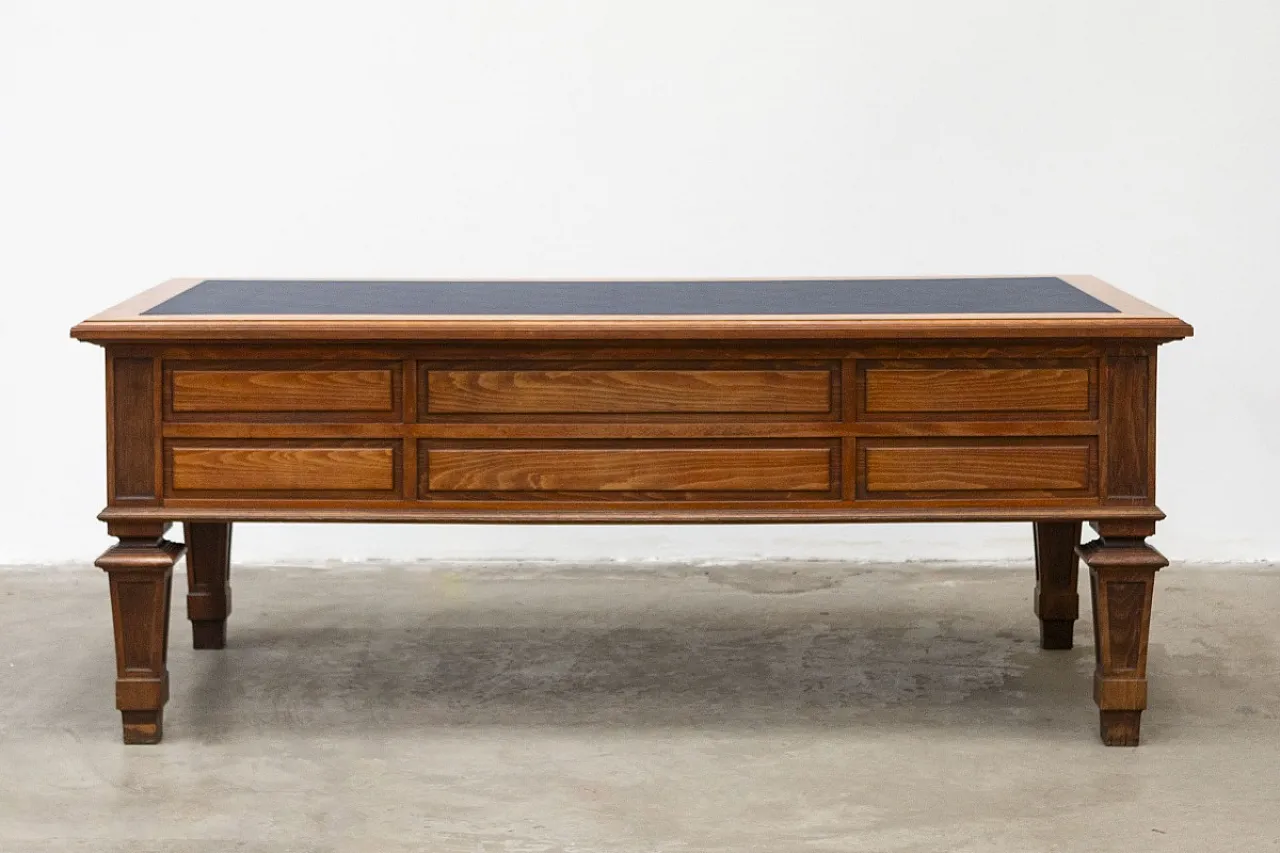 Scrivania ministeriale in legno di faggio massello, fine '900 11