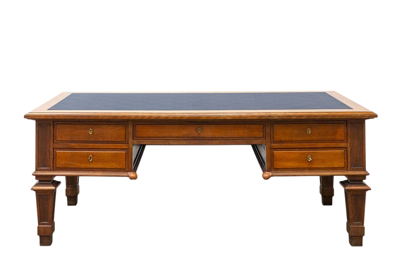 Scrivania ministeriale in legno di faggio massello, fine '900 13