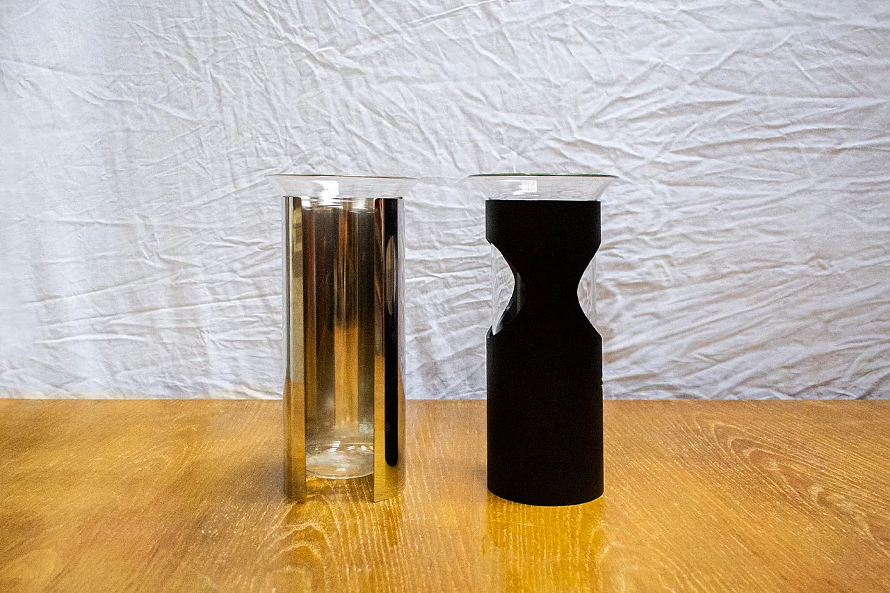 Pair of Camicia series Vases by Enzo Mari for Danese, 1960s 1