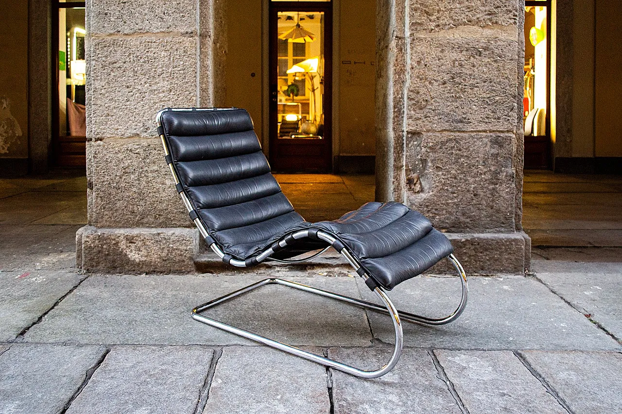 Chaise longue MR di Ludwig Mies Van Der Rohe per Knoll, anni '80 1
