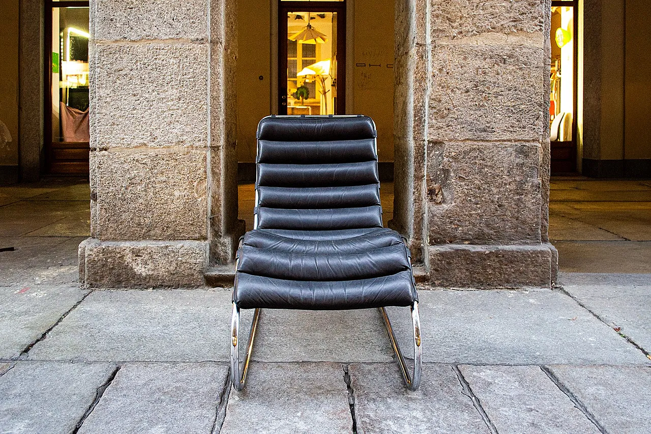 Chaise longue MR di Ludwig Mies Van Der Rohe per Knoll, anni '80 2
