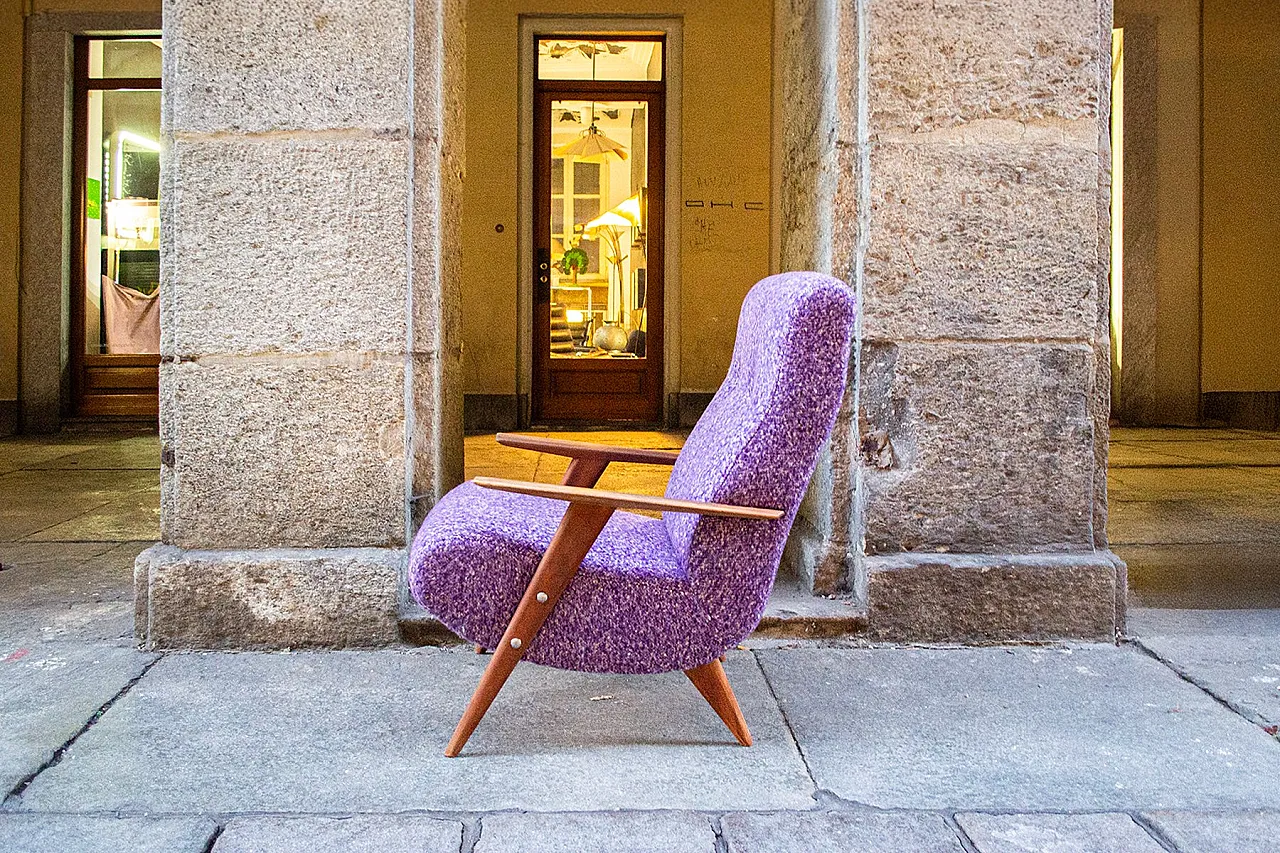 Lounge chair by Guglielmo Veronesi, 1950s 3