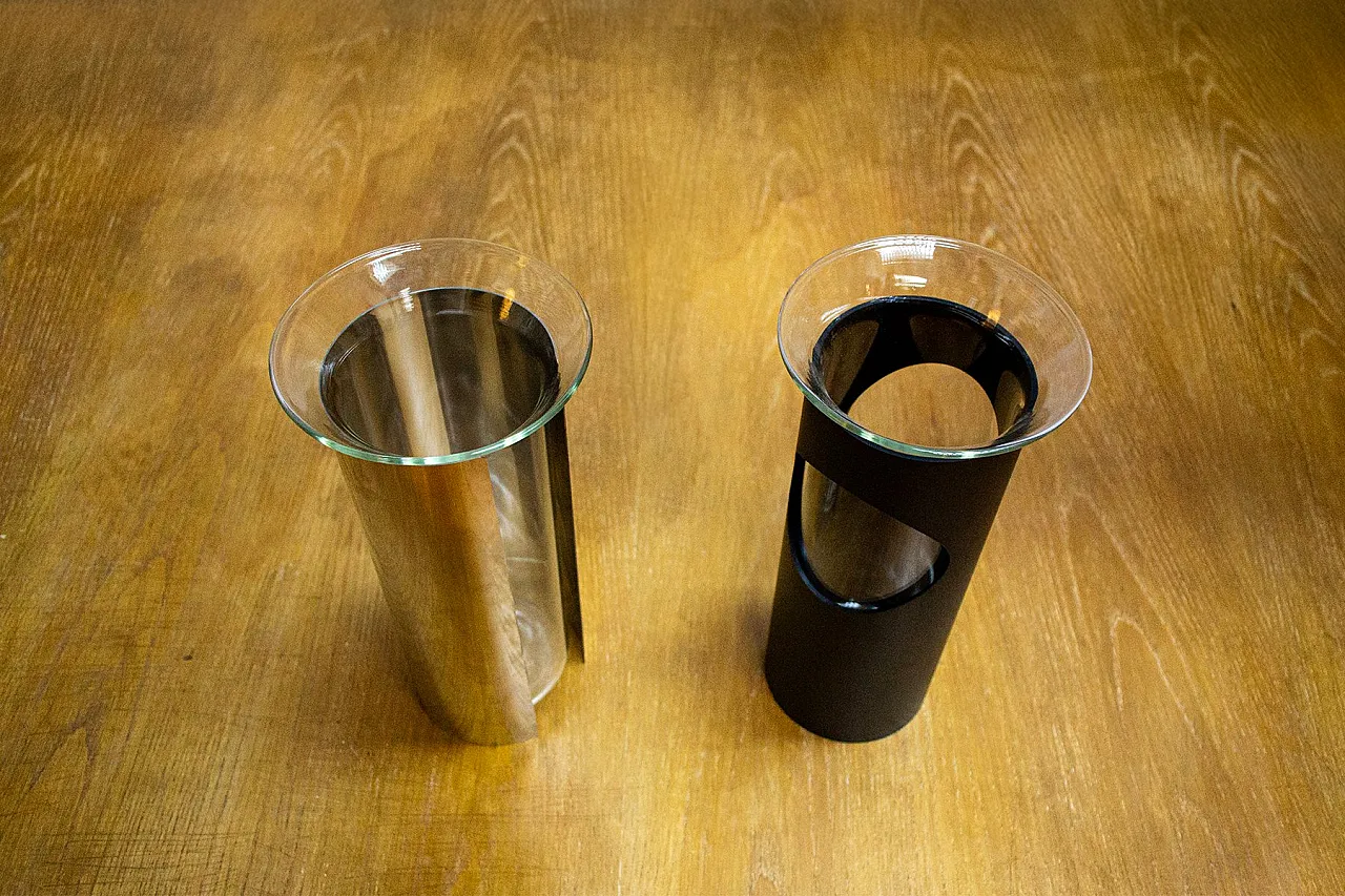 Pair of Camicia series Vases by Enzo Mari for Danese, 1960s 3