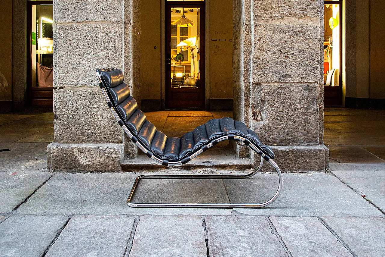 Chaise longue MR di Ludwig Mies Van Der Rohe per Knoll, anni '80 3
