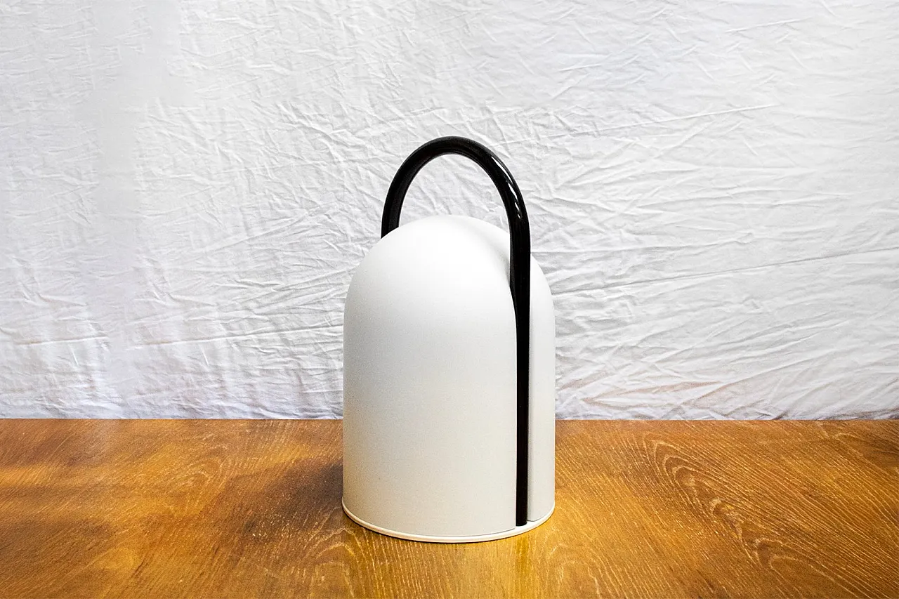 Tender glass and metal lamp by Lanciani Romolo for Tronconi, 1980s 1