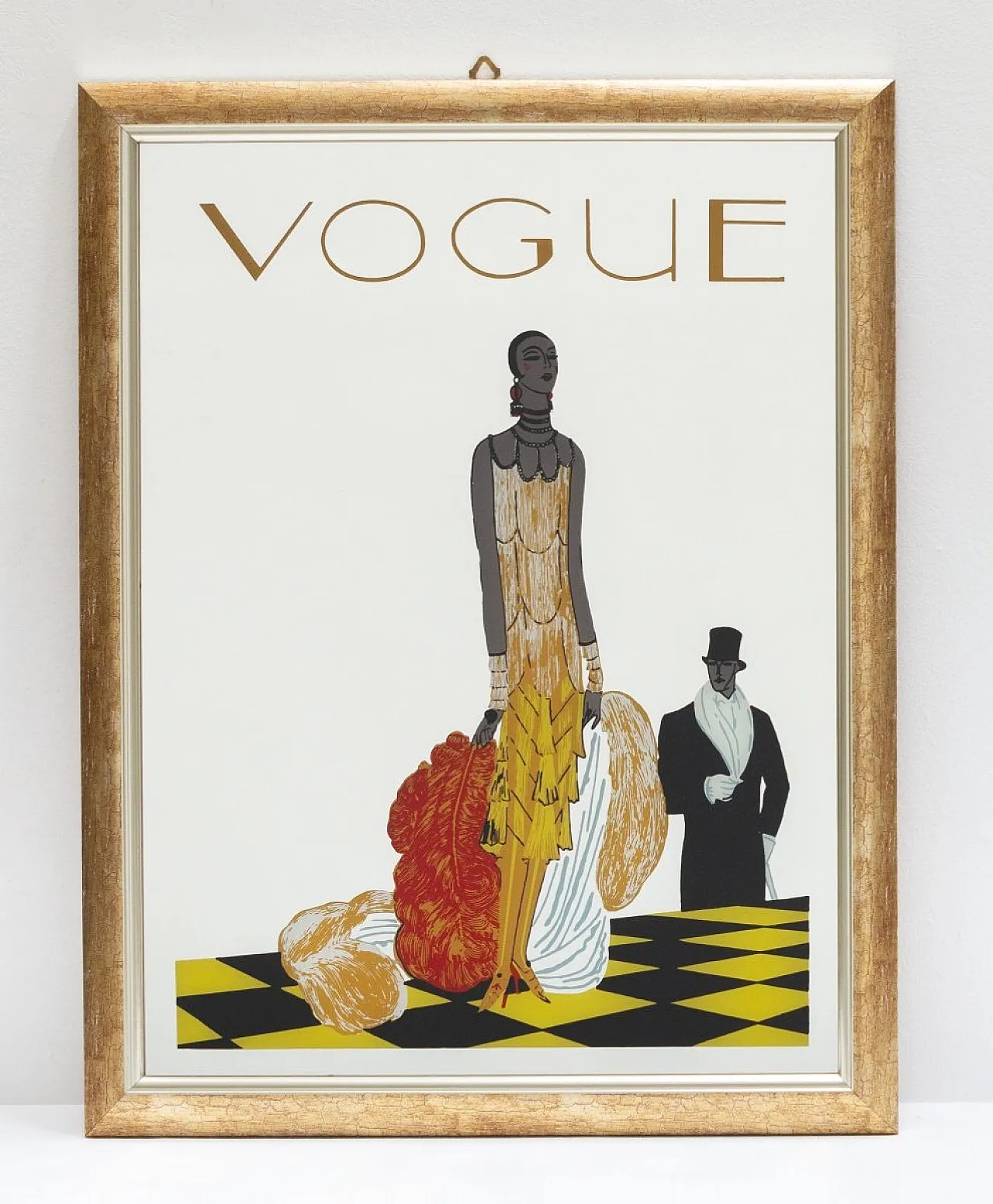 Coppia in Abiti Eleganti, specchio Vogue, primo '900 1