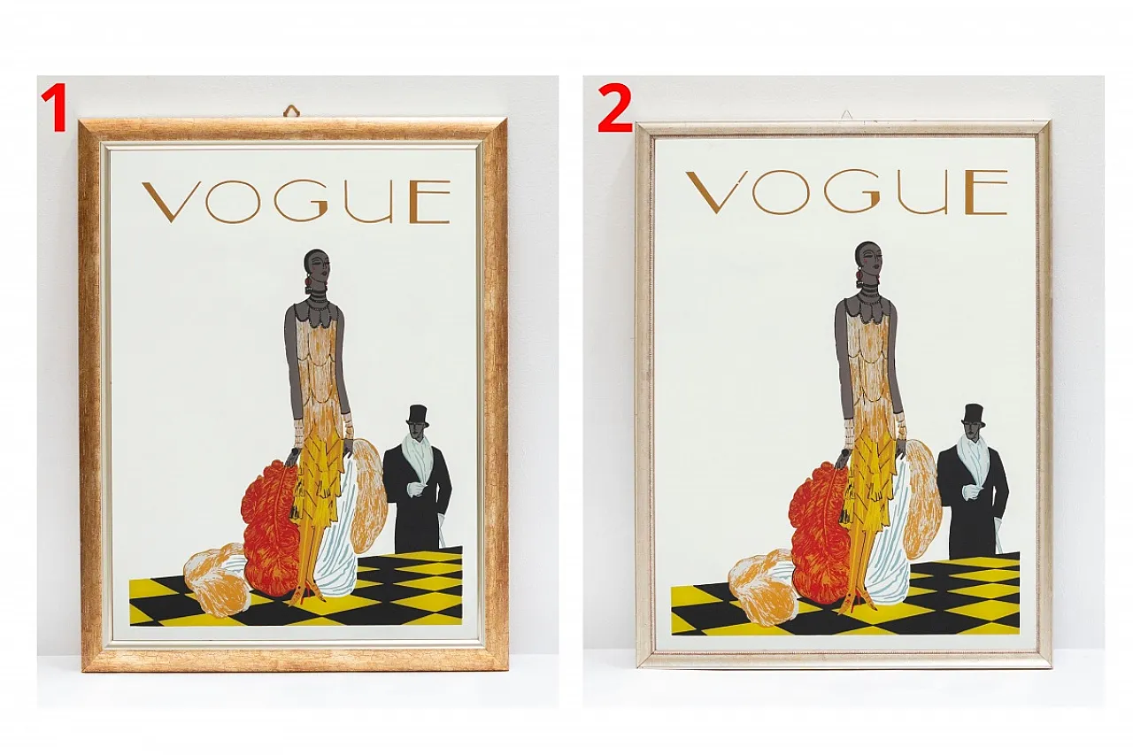 Coppia in Abiti Eleganti, specchio Vogue, primo '900 2