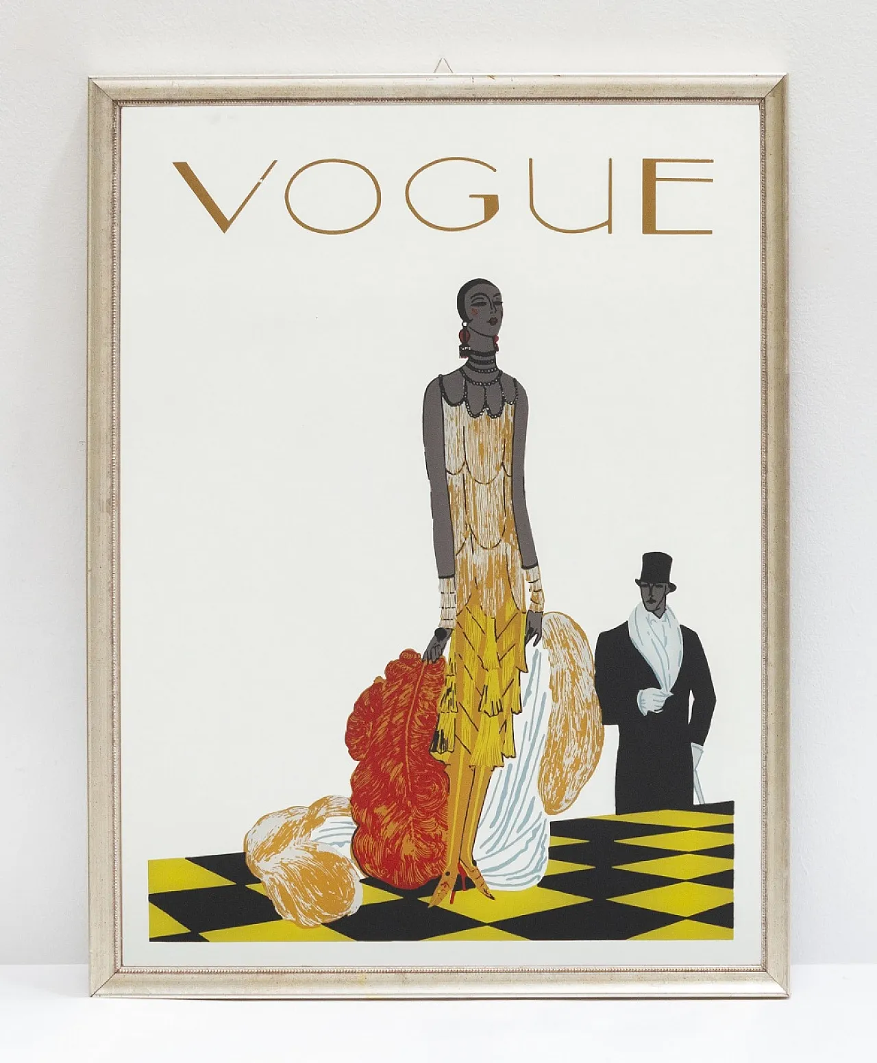 Coppia in Abiti Eleganti, specchio Vogue, primo '900 5