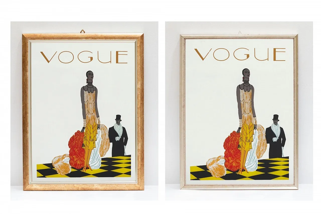 Coppia in Abiti Eleganti, specchio Vogue, primo '900 8