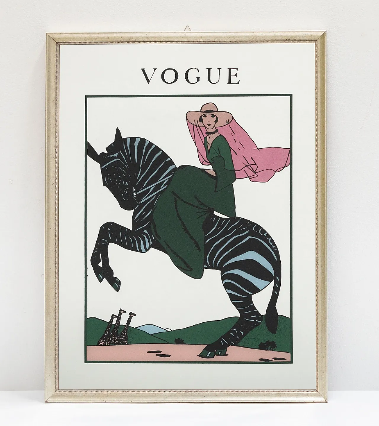 Dama che cavalca una Zebra, specchio Vogue, primo '900 7