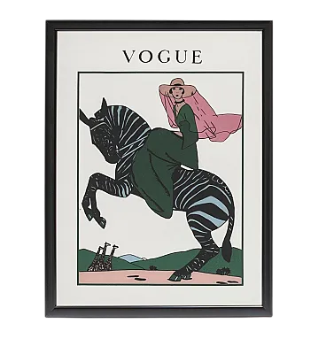 Lady Riding a Zebra, Vogue Mirror, early 20th century