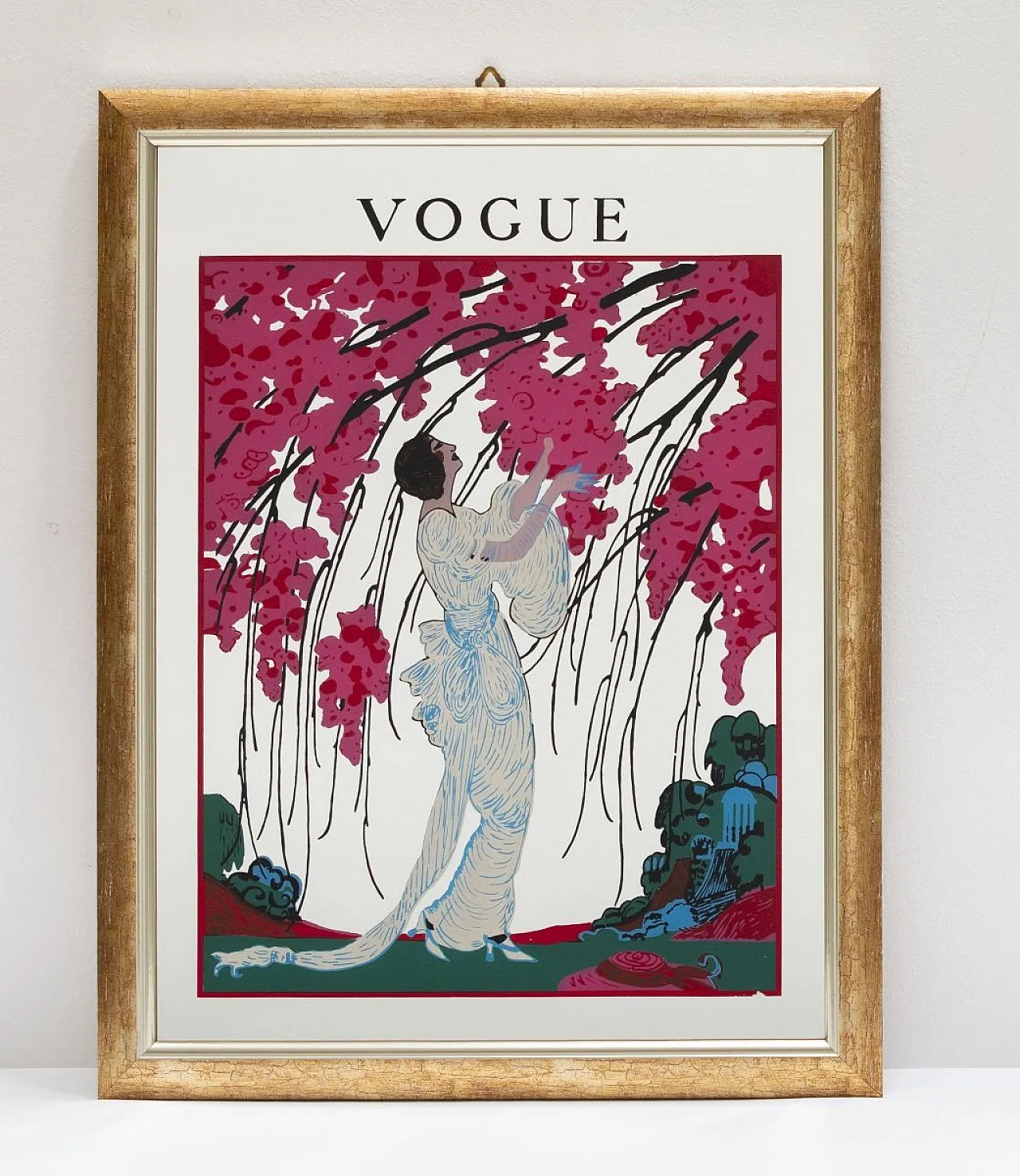 Dama sotto un Albero di Ciliegio, specchio Vogue, primo '900 1