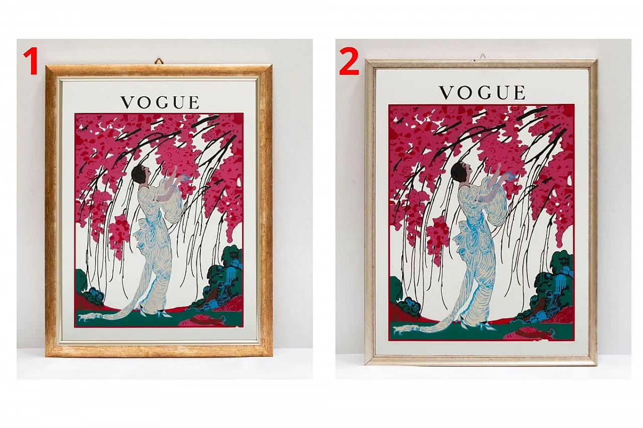 Dama sotto un Albero di Ciliegio, specchio Vogue, primo '900 2