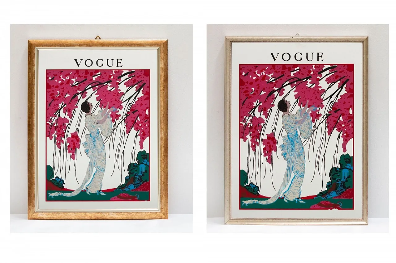 Dama sotto un Albero di Ciliegio, specchio Vogue, primo '900 10