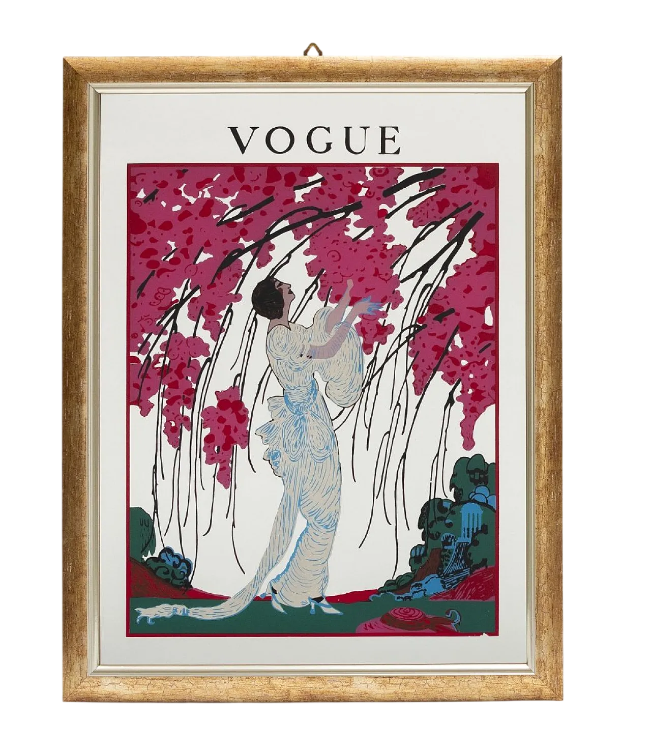 Dama sotto un Albero di Ciliegio, specchio Vogue, primo '900 11