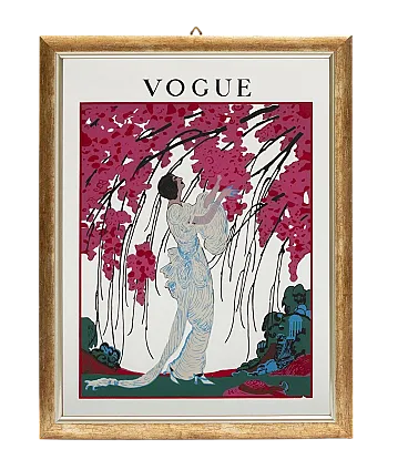 Dama sotto un Albero di Ciliegio, specchio Vogue, primo '900