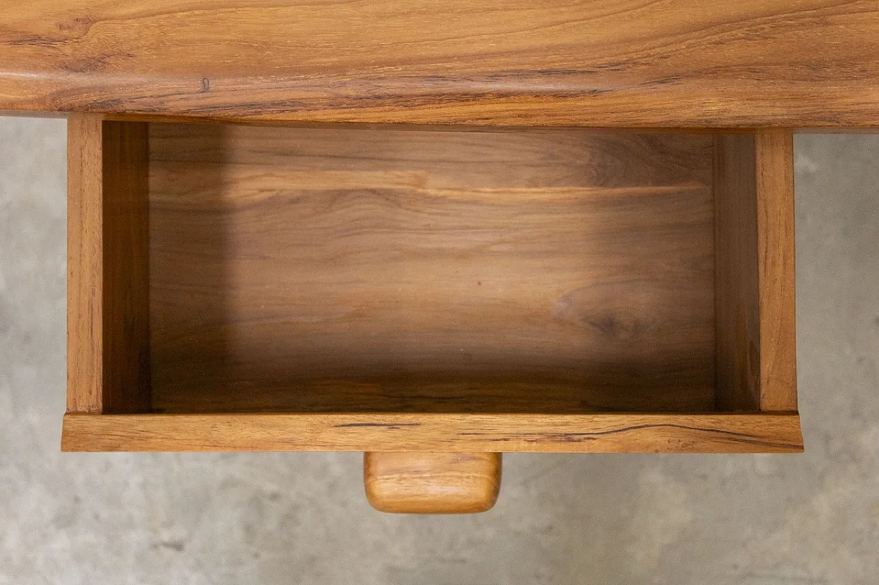 Scrivania indonesiana in legno massello di teak, primo '900 2