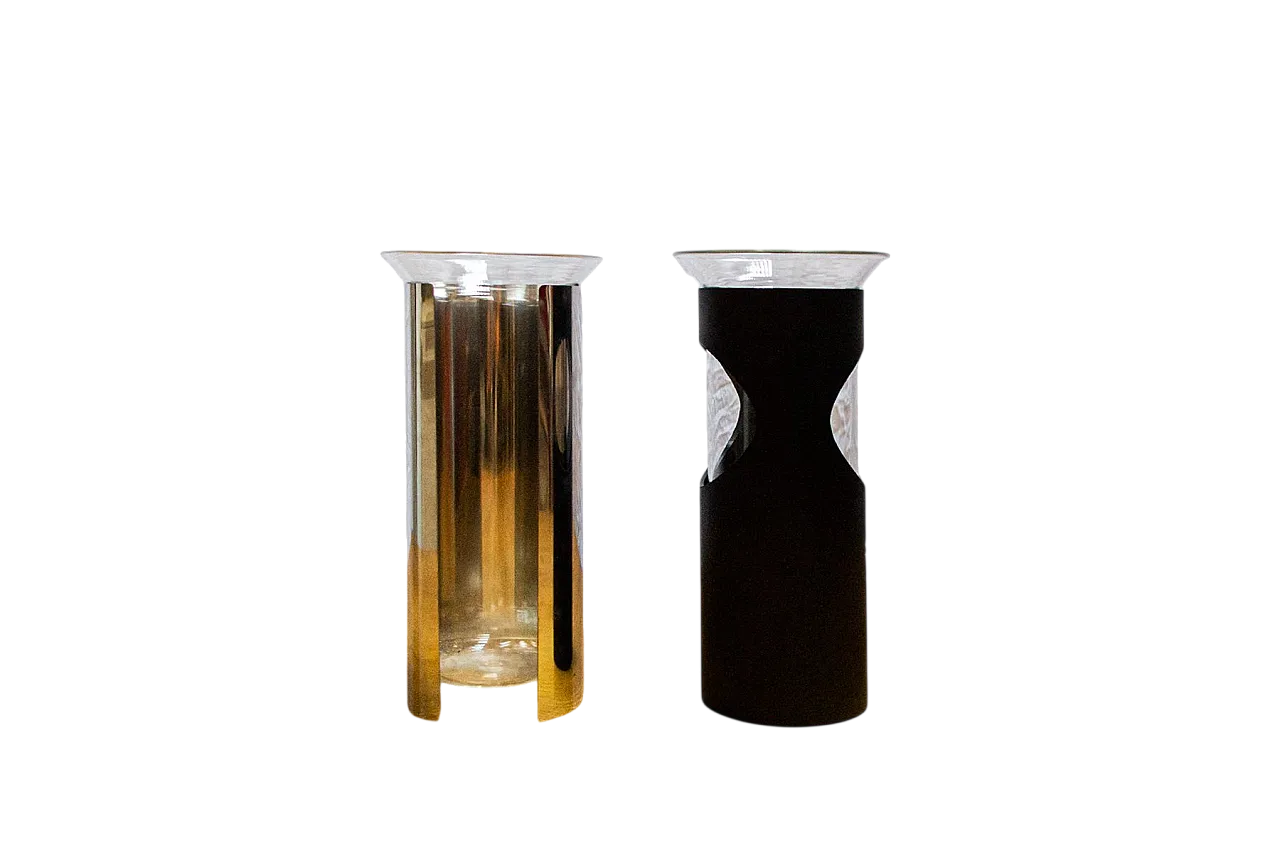 Pair of Camicia series Vases by Enzo Mari for Danese, 1960s 5