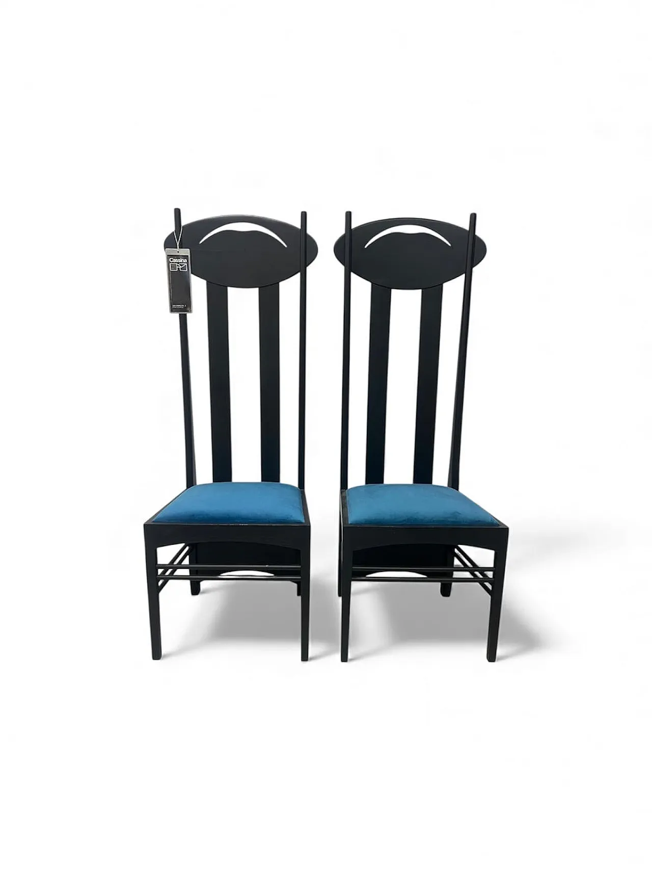 Pair of Argyle chairs by C.R. Mackintosh for Cassina, 1970s 1