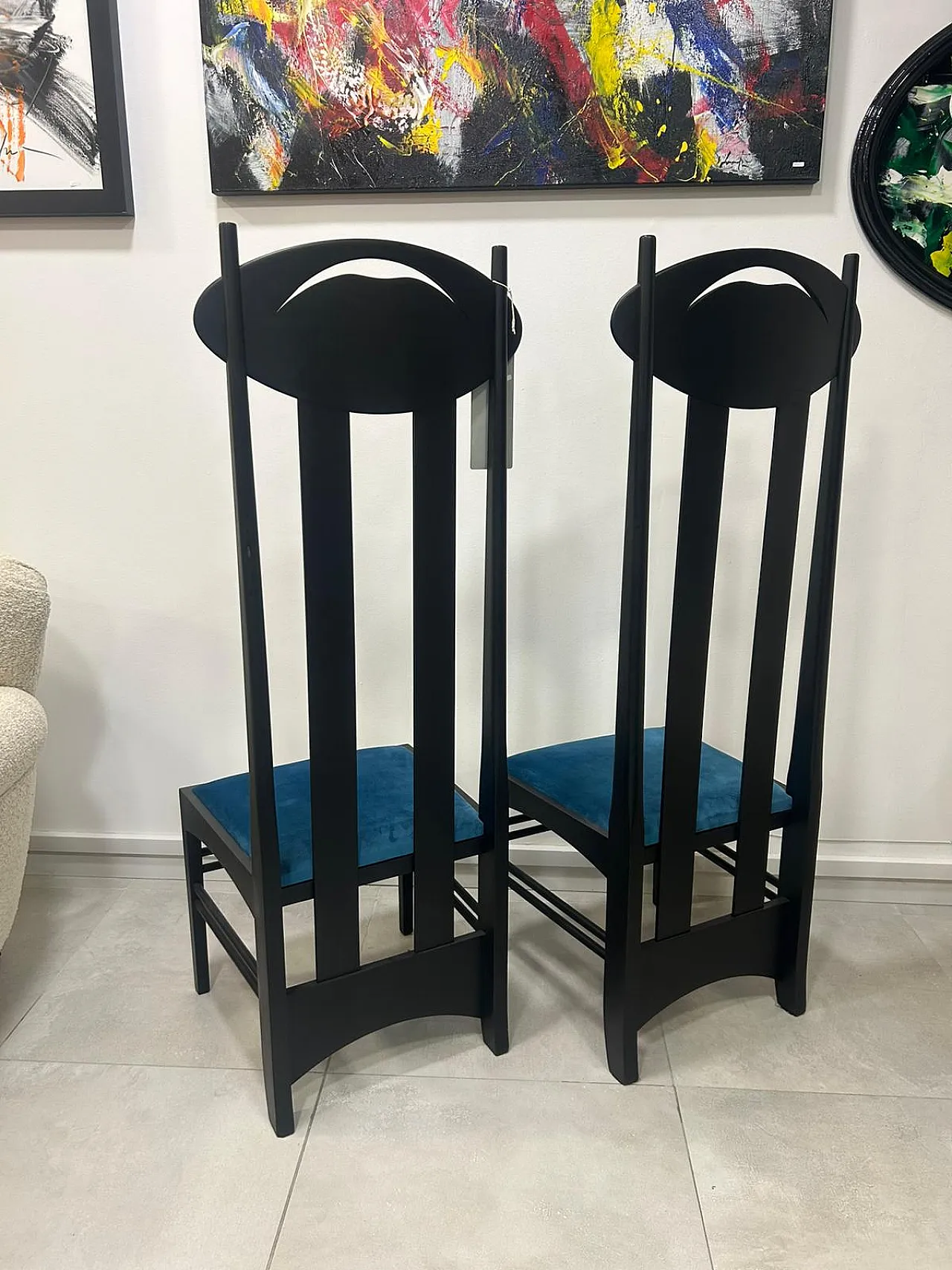 Pair of Argyle chairs by C.R. Mackintosh for Cassina, 1970s 10