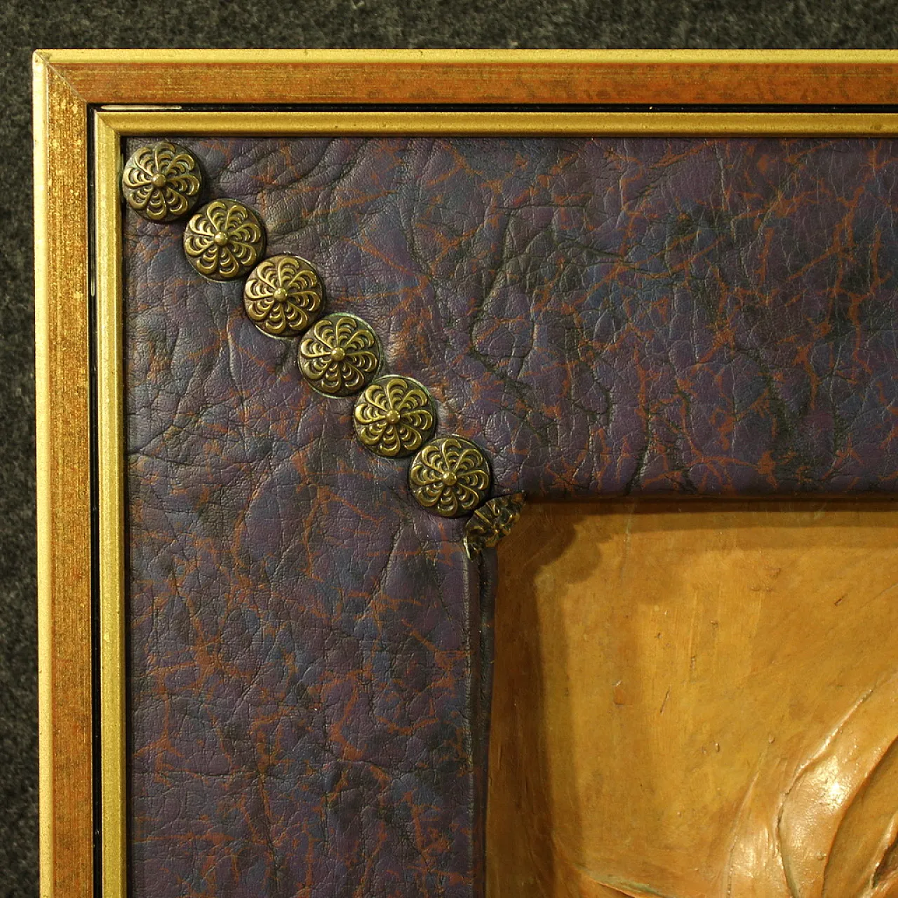 Bassorilievo francese in terracotta, Venere con Fauno, '900 9