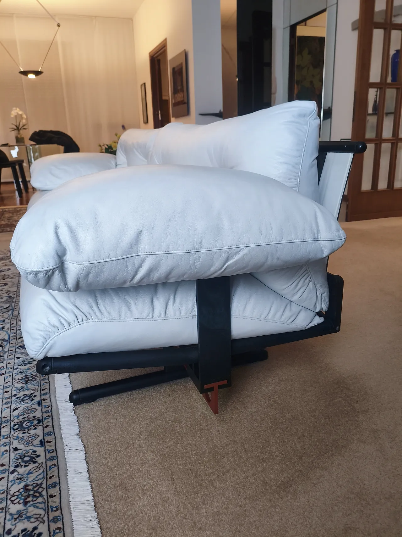 Divano 3 posti Ouverture bianco di Pierluigi Cerri, anni '90 1