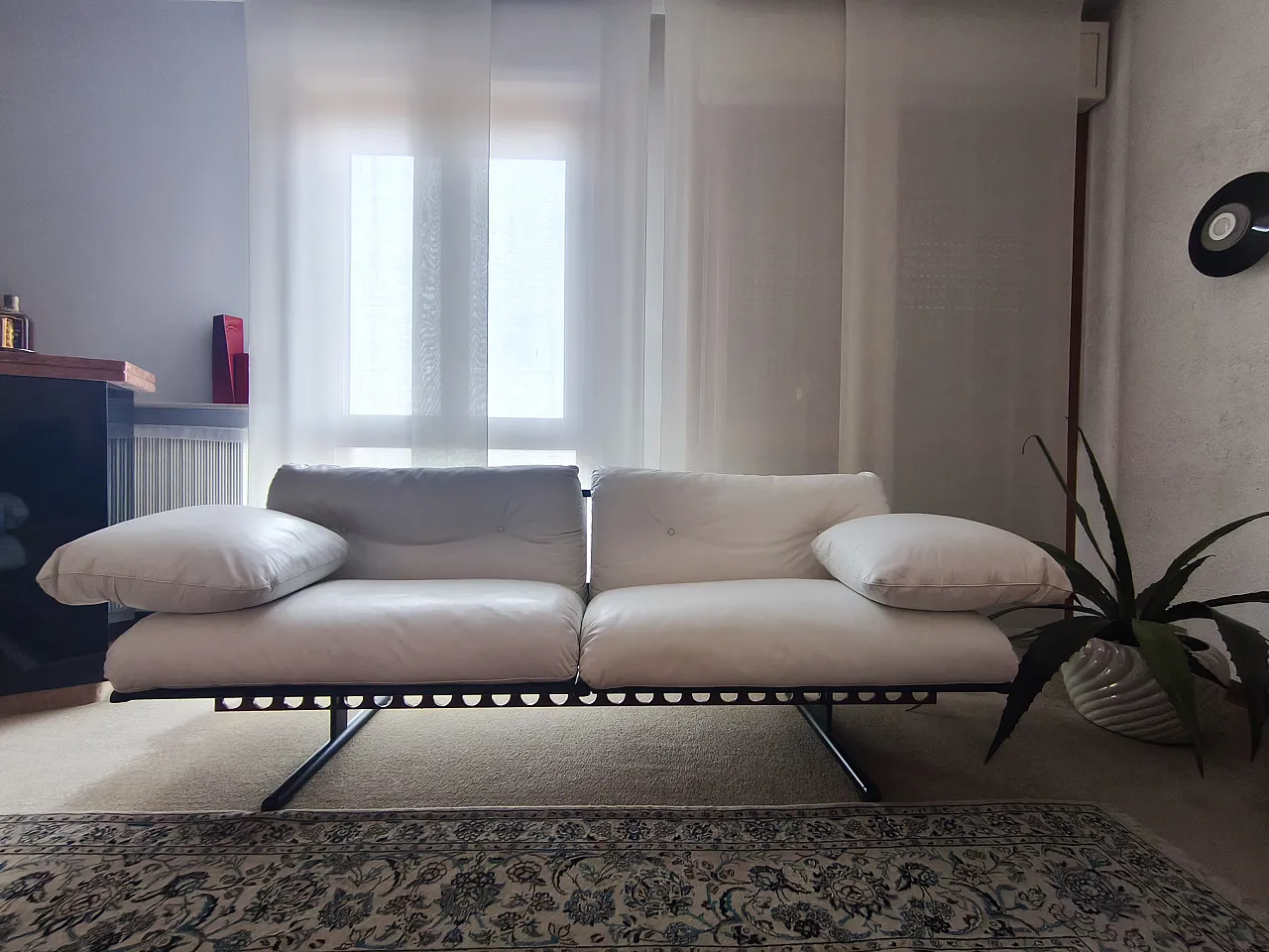 Divano 3 posti Ouverture bianco di Pierluigi Cerri, anni '90 5