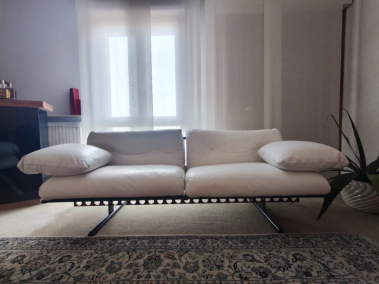 Divano 3 posti Ouverture bianco di Pierluigi Cerri, anni '90 6