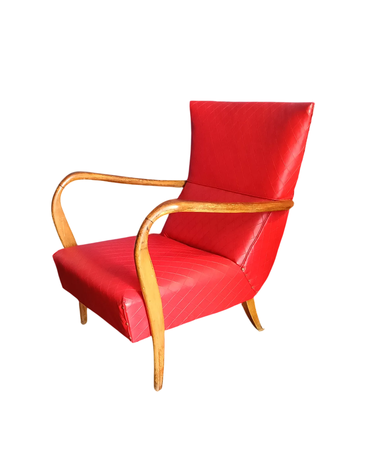 Poltrona in skai, stile William Ulrich, anni '50 39