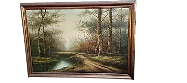 Glimpse of the Woods by Luca de Guidi, oil on canvas, 1970s