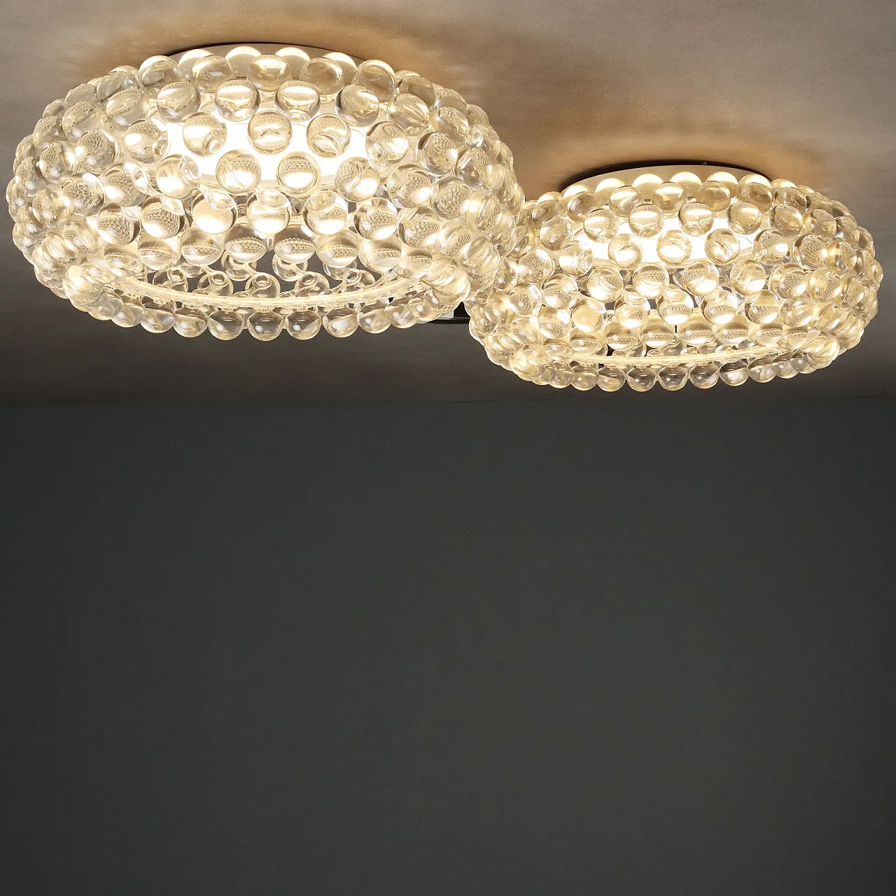 Coppia di plafoniere in policarbonato trasparente a luce diffusa, '900 3