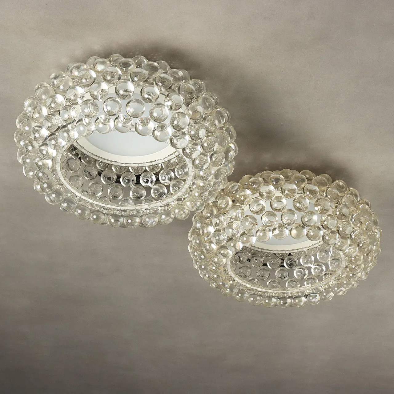 Coppia di plafoniere in policarbonato trasparente a luce diffusa, '900 6