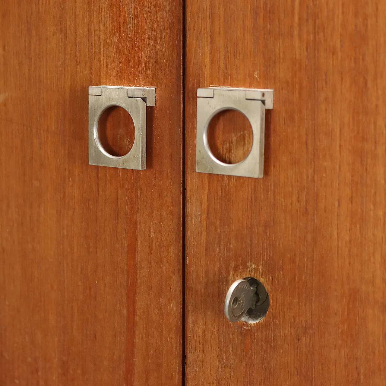 Armadio a 2 ante con ripiani regolabili impiallacciato in teak, '900 7