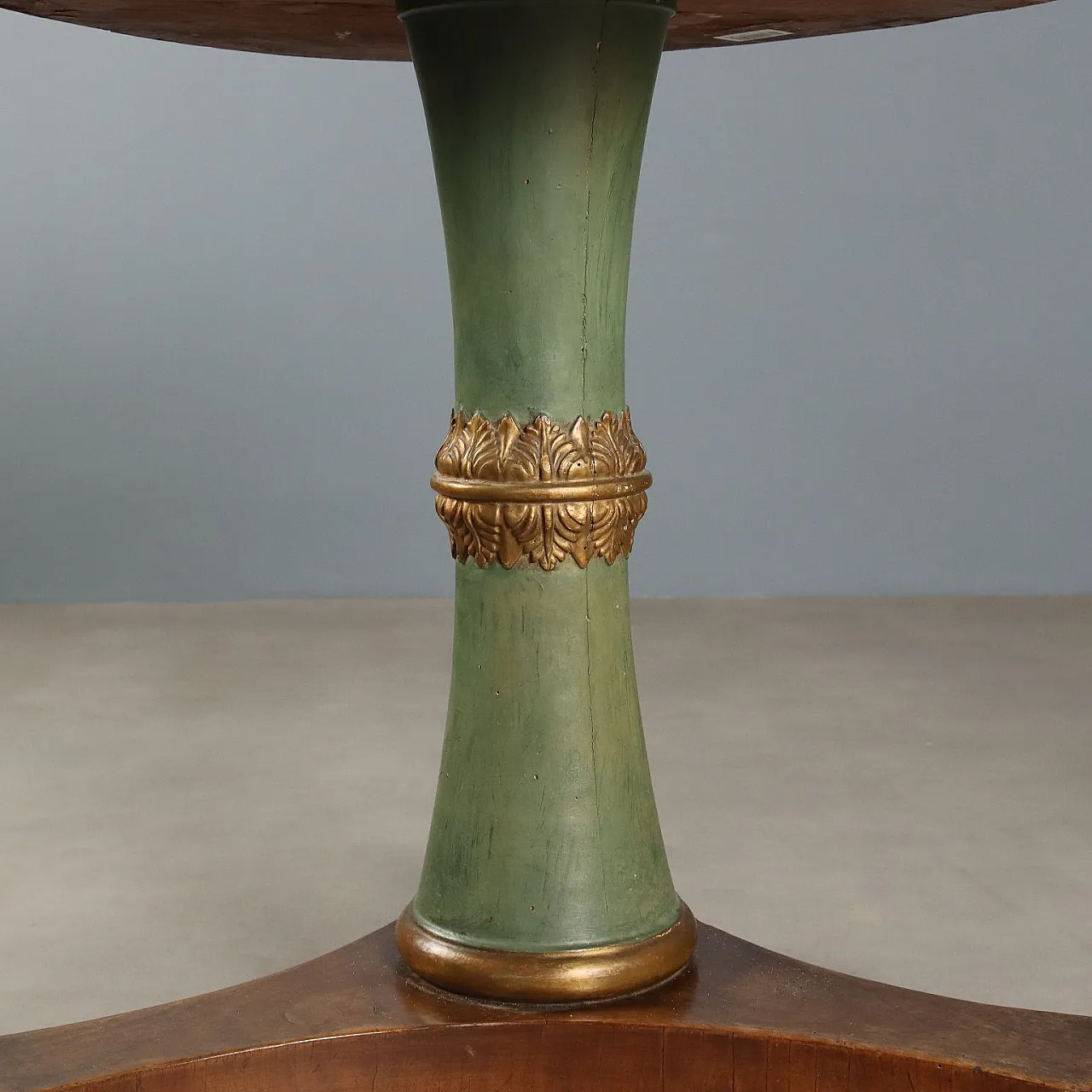 Tavolino impero in mogano con piano in marmo bianco, primo '800 6